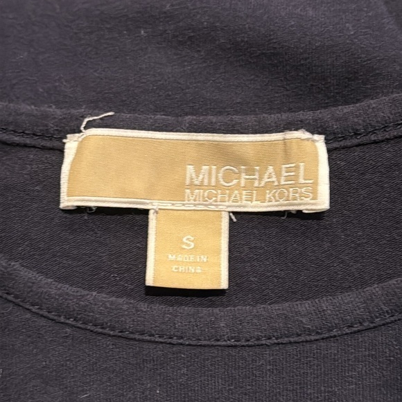 Michael Michael Kors Women’s Small Long Sleeve T Shirt Rhinestone Logo Buttons - Picture 5 of 6
